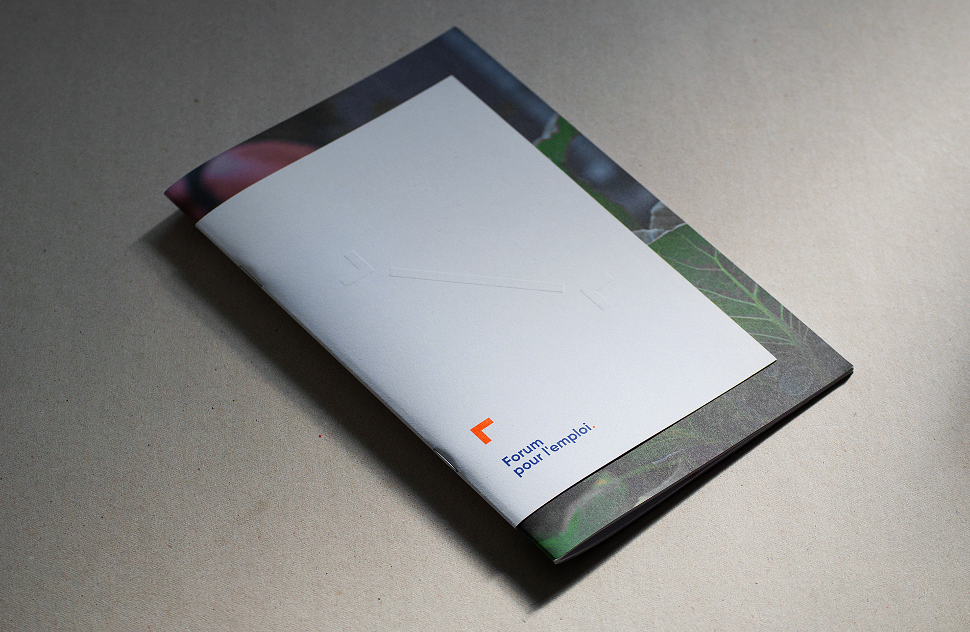 Forum pour l'emploi - brochure, mise en page, layout, editorial design